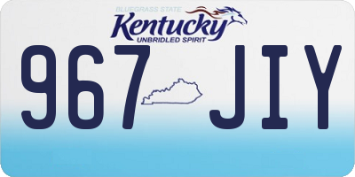 KY license plate 967JIY