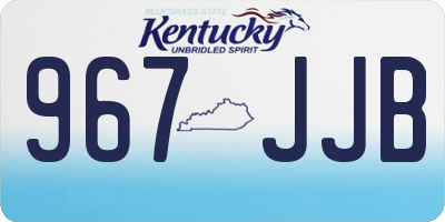 KY license plate 967JJB