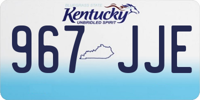 KY license plate 967JJE