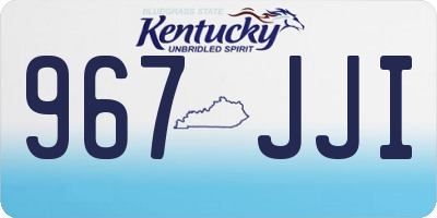 KY license plate 967JJI