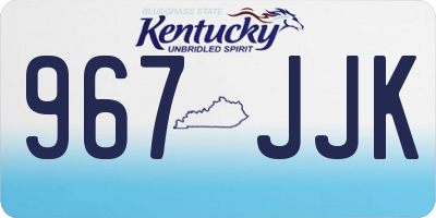 KY license plate 967JJK