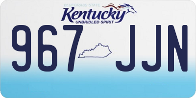 KY license plate 967JJN