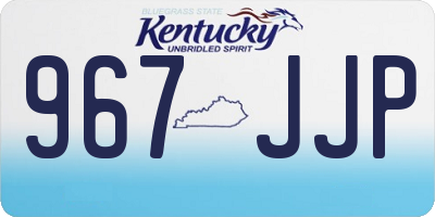 KY license plate 967JJP