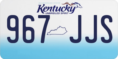 KY license plate 967JJS