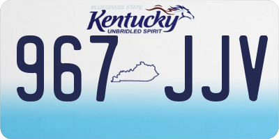 KY license plate 967JJV