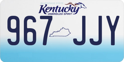 KY license plate 967JJY