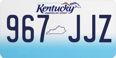 KY license plate 967JJZ