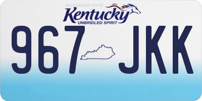 KY license plate 967JKK