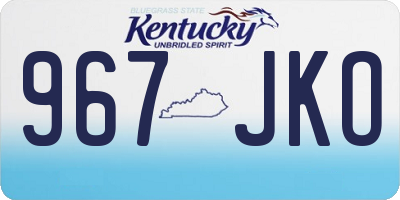 KY license plate 967JKO