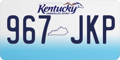 KY license plate 967JKP