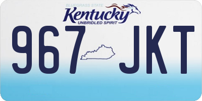 KY license plate 967JKT