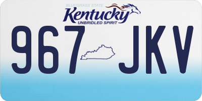 KY license plate 967JKV