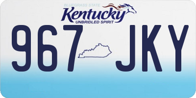 KY license plate 967JKY
