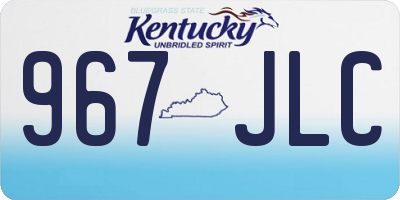 KY license plate 967JLC