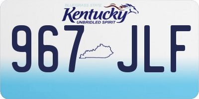 KY license plate 967JLF