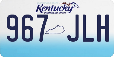 KY license plate 967JLH