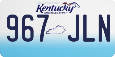 KY license plate 967JLN