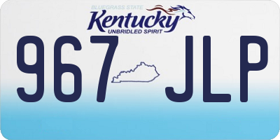 KY license plate 967JLP