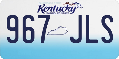 KY license plate 967JLS