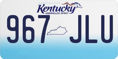 KY license plate 967JLU