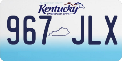 KY license plate 967JLX