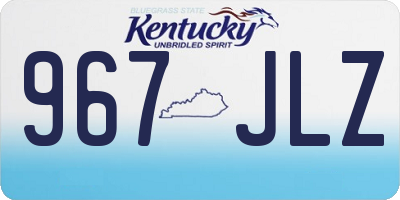 KY license plate 967JLZ