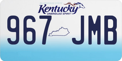 KY license plate 967JMB