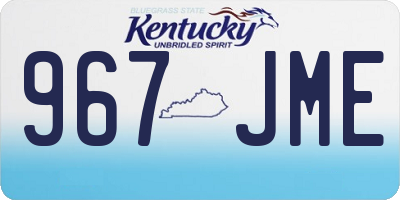 KY license plate 967JME