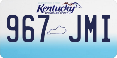 KY license plate 967JMI