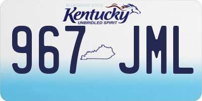 KY license plate 967JML