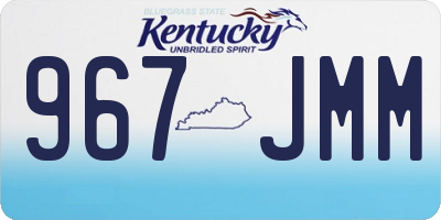 KY license plate 967JMM