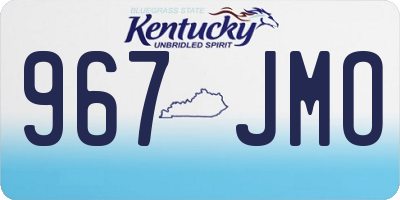 KY license plate 967JMO