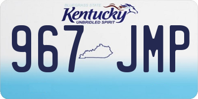 KY license plate 967JMP