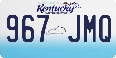 KY license plate 967JMQ