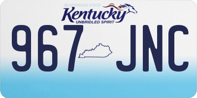 KY license plate 967JNC