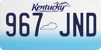 KY license plate 967JND