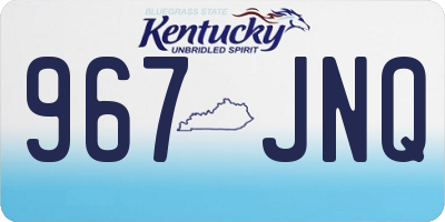 KY license plate 967JNQ