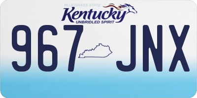 KY license plate 967JNX