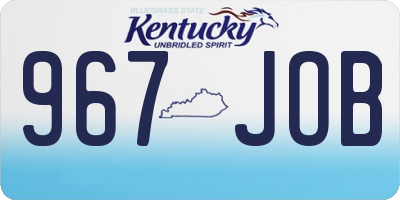 KY license plate 967JOB