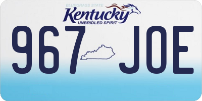 KY license plate 967JOE