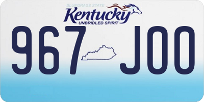 KY license plate 967JOO