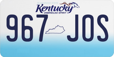 KY license plate 967JOS