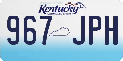 KY license plate 967JPH
