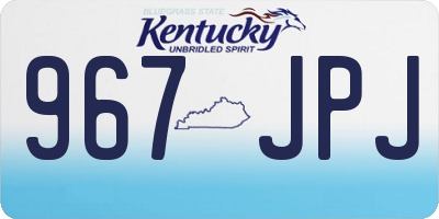 KY license plate 967JPJ