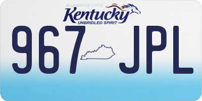 KY license plate 967JPL
