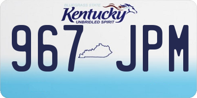 KY license plate 967JPM