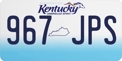 KY license plate 967JPS