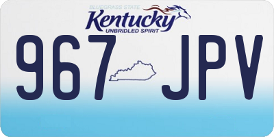 KY license plate 967JPV