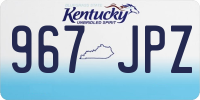 KY license plate 967JPZ