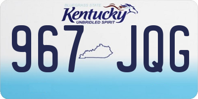 KY license plate 967JQG